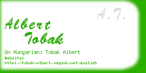 albert tobak business card